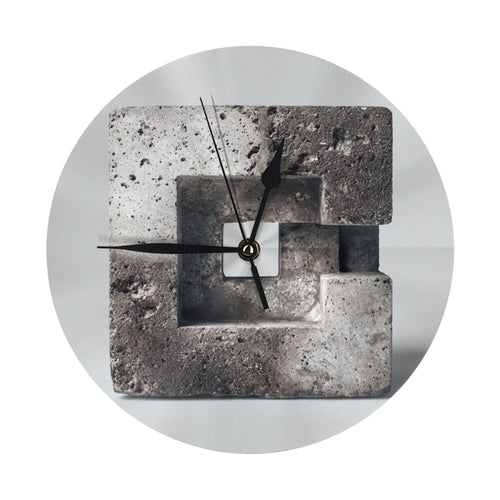 Creative Modern Wall Clock | 9.84" Round Minimalist Silent Clock with Industrial Rock Design