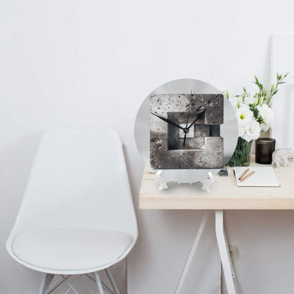 Creative Modern Wall Clock | 9.84" Round Minimalist Silent Clock with Industrial Rock Design