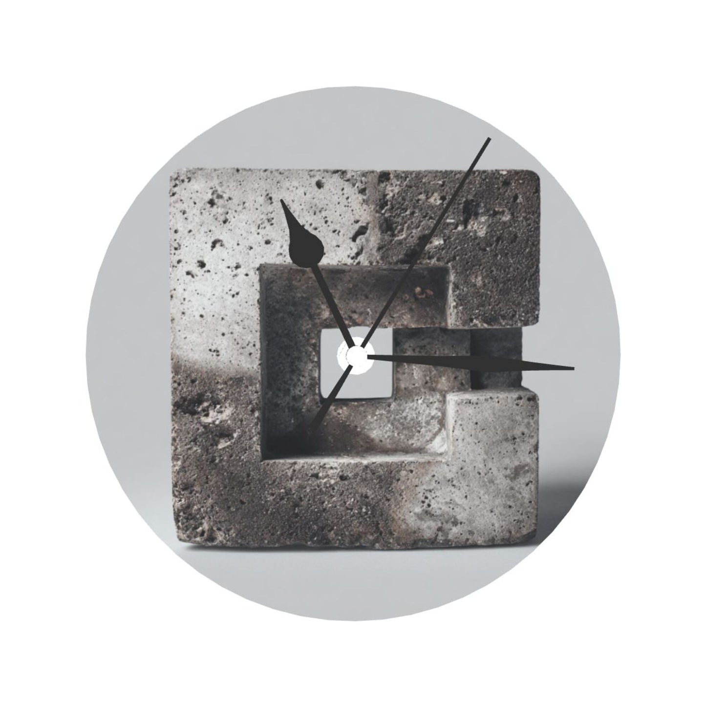 Creative Modern Wall Clock | 9.84" Round Minimalist Silent Clock with Industrial Rock Design