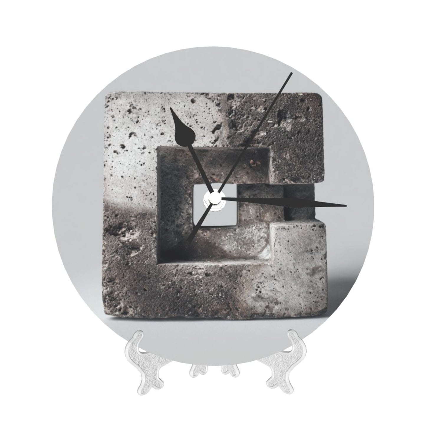 Creative Modern Wall Clock | 9.84" Round Minimalist Silent Clock with Industrial Rock Design