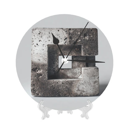 Creative Modern Wall Clock | 9.84" Round Minimalist Silent Clock with Industrial Rock Design