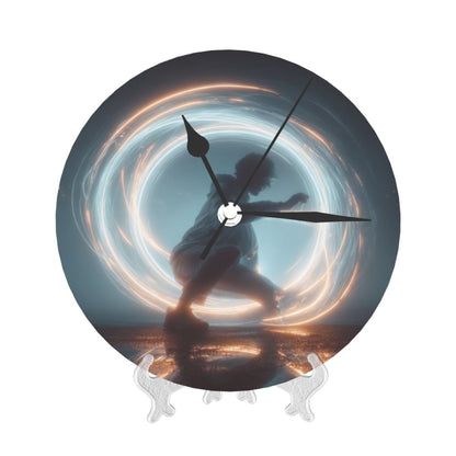 25cm Silent Wall Clock｜Light Motion Dancer Design｜Modern Sci-Fi Artistic Timepiece