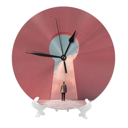 25cm Silent Wall Clock｜Keyhole of Discovery｜Minimal Surreal Art Clock