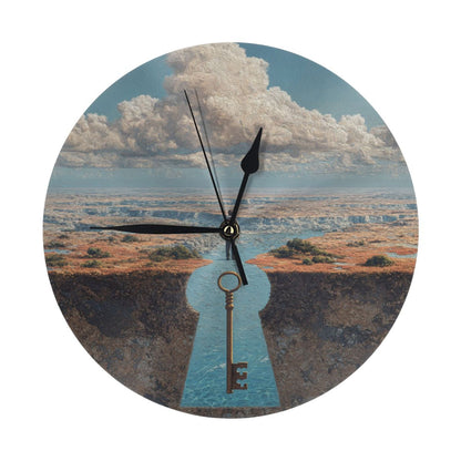 25cm Surreal Wall Clock｜Key to the Unknown｜Landscape Portal Art Clock