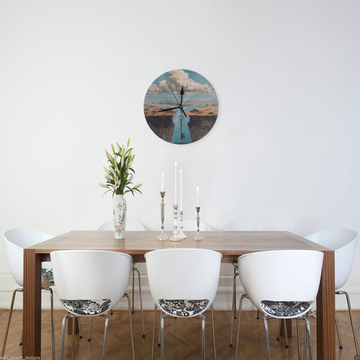 25cm Surreal Wall Clock｜Key to the Unknown｜Landscape Portal Art Clock