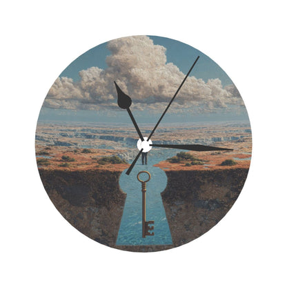 25cm Surreal Wall Clock｜Key to the Unknown｜Landscape Portal Art Clock