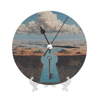 25cm Surreal Wall Clock｜Key to the Unknown｜Landscape Portal Art Clock