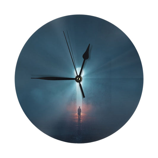 25cm Portal to Light Art Clock｜Surreal Silence and Awakening｜Minimalist Silent Wall Clock