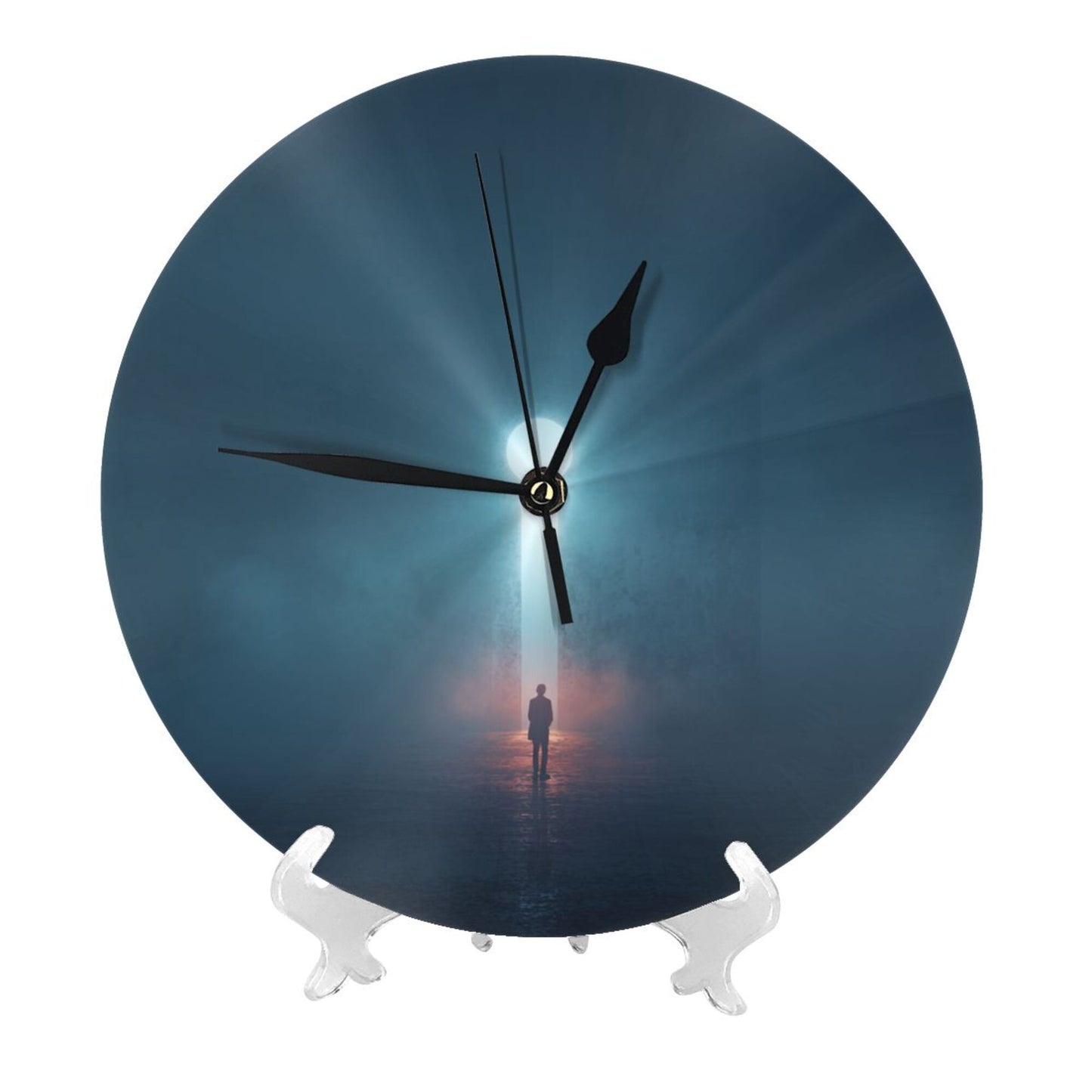 25cm Portal to Light Art Clock｜Surreal Silence and Awakening｜Minimalist Silent Wall Clock