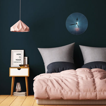 25cm Portal to Light Art Clock｜Surreal Silence and Awakening｜Minimalist Silent Wall Clock