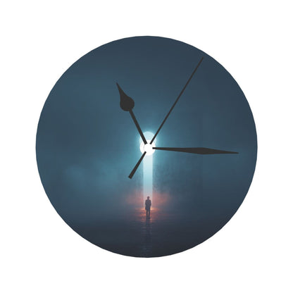 25cm Portal to Light Art Clock｜Surreal Silence and Awakening｜Minimalist Silent Wall Clock
