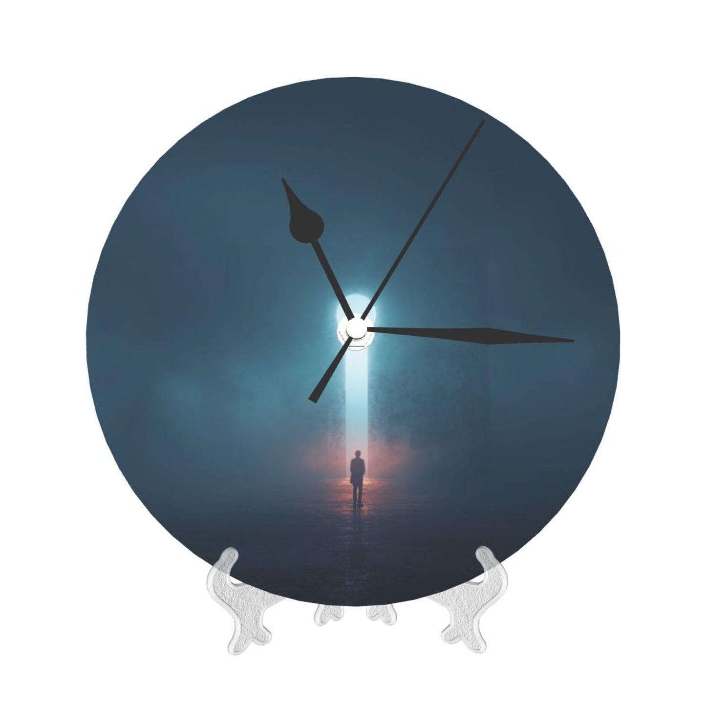 25cm Portal to Light Art Clock｜Surreal Silence and Awakening｜Minimalist Silent Wall Clock