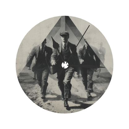 25cm Retro Running Gentlemen Wall Clock｜Black & White Silent Action-Inspired Timepiece